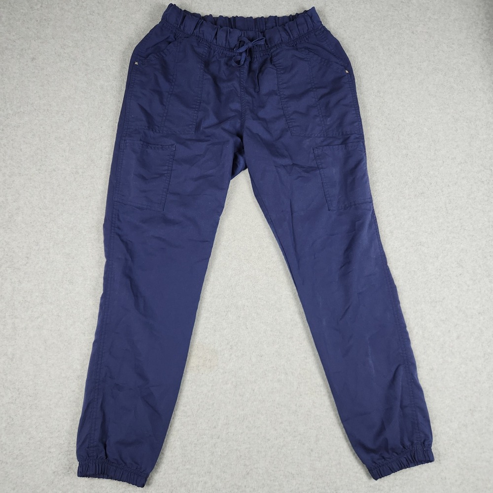 Scrubstar‎ Jogger Scrub Pants Women Medium Blue Indigo Medical Drawstring Waist